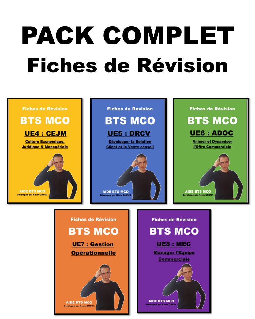 Pack FICHES DE REVISION du BTS MCO