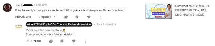 YOUTUBE | Commentaire de Saadi S.. | AIDE BTS MCO