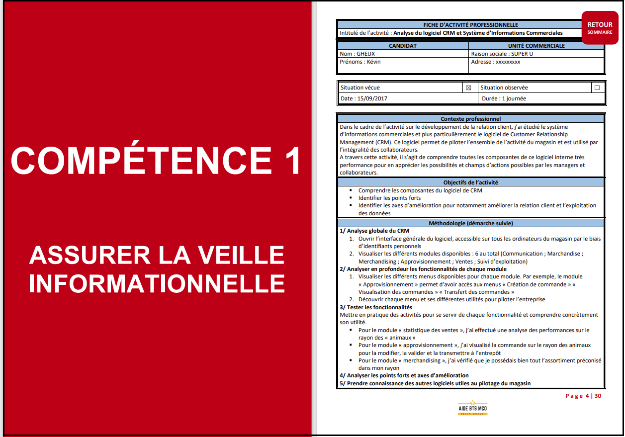 Pack PROFESSIONNEL du BTS MCO : Dossier DRCV + Dossier ADOC + Guide méthodologique