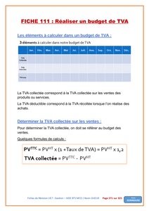 FICHES DE REVISION - UE7 : Gestion Opérationnelle - BTS MCO