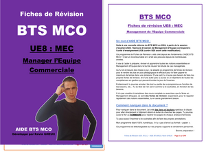 FICHES DE REVISION - UE8 : Manager l'équipe commerciale - BTS MCO