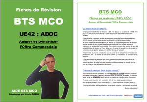 140 Fiches de révision - UE42 : Animer et Dynamiser l'offre commerciale - BTS MCO