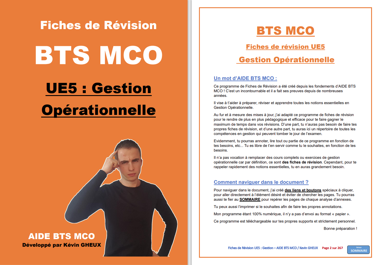 120 Fiches de révision - UE5 : Gestion Opérationnelle - BTS MCO – AIDE