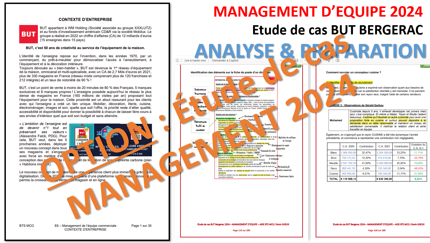 110 Fiches de révision - UE6 : Manager l'équipe commerciale - BTS MCO