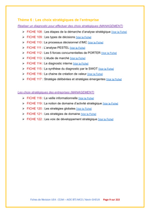 FICHES DE REVISION - UE4 / CEJM - Culture ECONOMIQUE / JURIDIQUE et MANAGERIALE - BTS TERTIAIRE