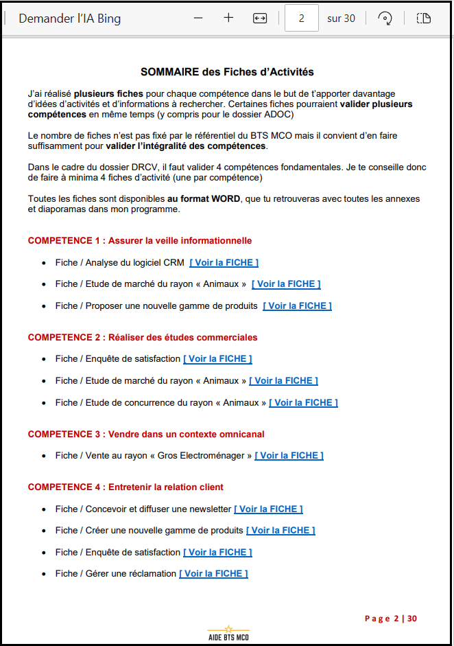 Pack DRCV | Dossier Professionnel UE5 : Développer la relation client et la vente/conseil | BTS MCO