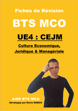 Charger l&#39;image dans la galerie, FICHES DE REVISION - UE4 / CEJM - Culture ECONOMIQUE / JURIDIQUE et MANAGERIALE - BTS TERTIAIRE