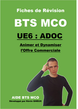 Charger l&#39;image dans la galerie, FICHES DE REVISION - UE6 : Animer et Dynamiser l&#39;offre commerciale - BTS MCO