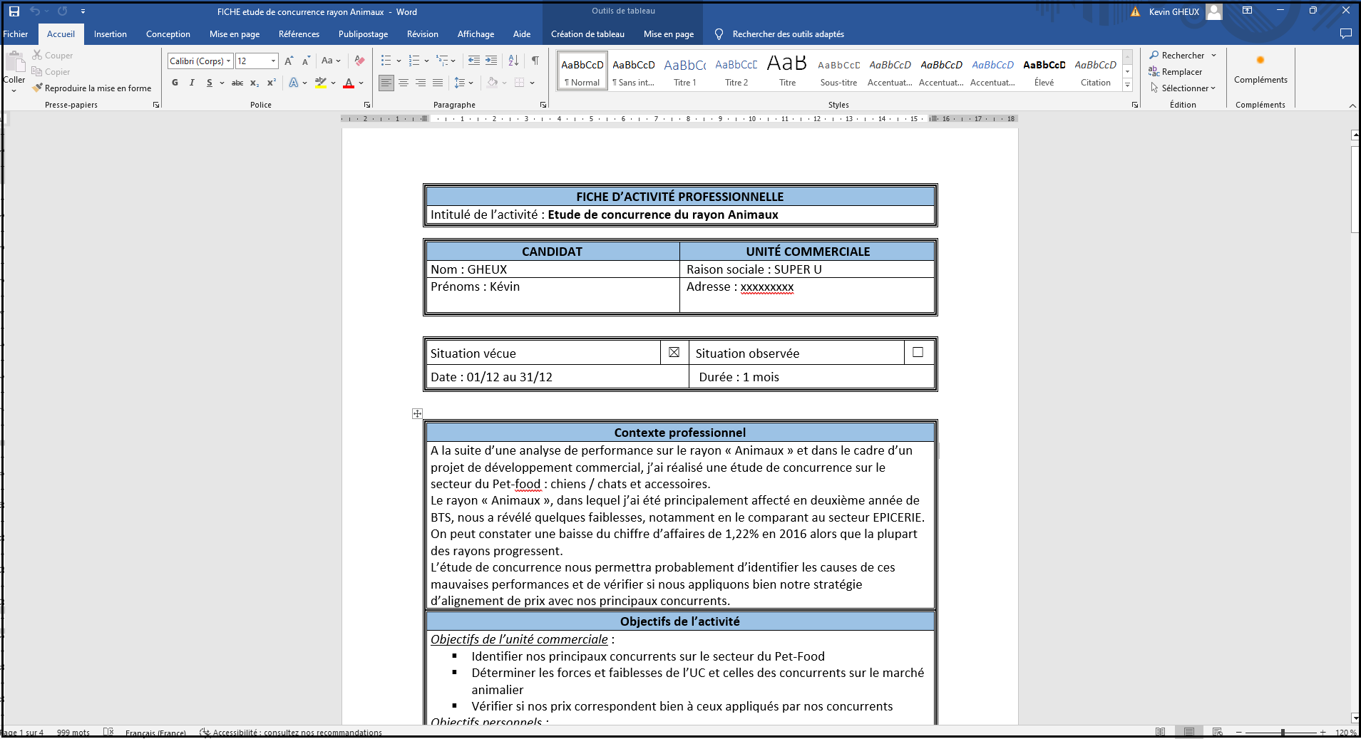 Pack ADOC | Dossier Professionnel UE6 : Animer et Dynamiser l'Offre commerciale | BTS MCO