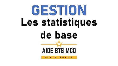 #13 Les statistiques de base - Cours de GESTION du BTS MCO