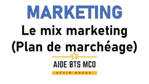 #27 Le mix marketing / le plan de marchéage - Cours de MARKETING du BTS MCO